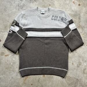 Y2K Columbia Sportswear Outdoor Striped Earth Tone Sweater Size M